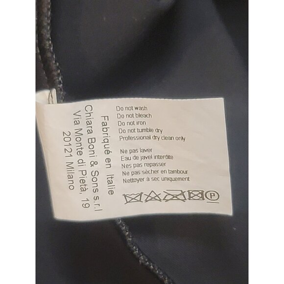 CHIARA BONI LA PETITE ROBE Artico Sheath Dress Flutter Sleeve Sz 38 - Picture 9 of 9